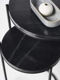 Set de mesas auxiliares de mármol Ella, 2 pzas.