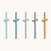 Set de pajitas de silicona Peekaboo, 5 uds.