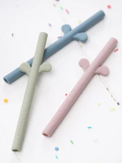 Set de pajitas de silicona Peekaboo, 5 uds.