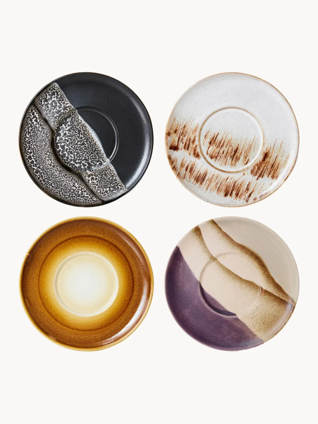 Set de platitos 70's, 4 uds.