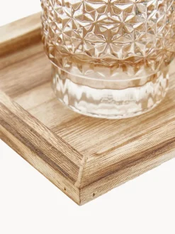 Set de portavelas con bandeja de madera Homa, 6 pzas.
