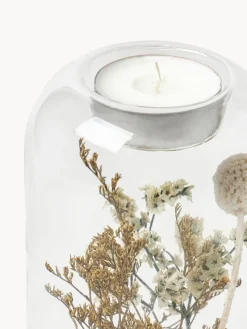 Set de portavelas con flores secas Eleonora, 2 uds.