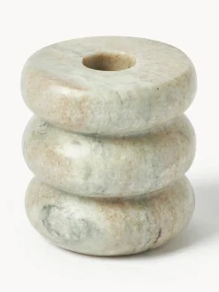 Set de portavelas y candelabros 2en1 de mármol Orta, 2 uds.