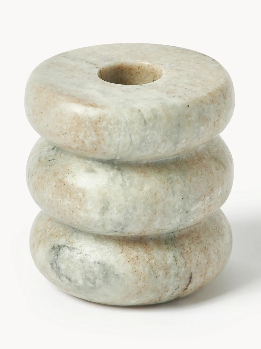 Set de portavelas y candelabros 2en1 de mármol Orta, 2 uds.