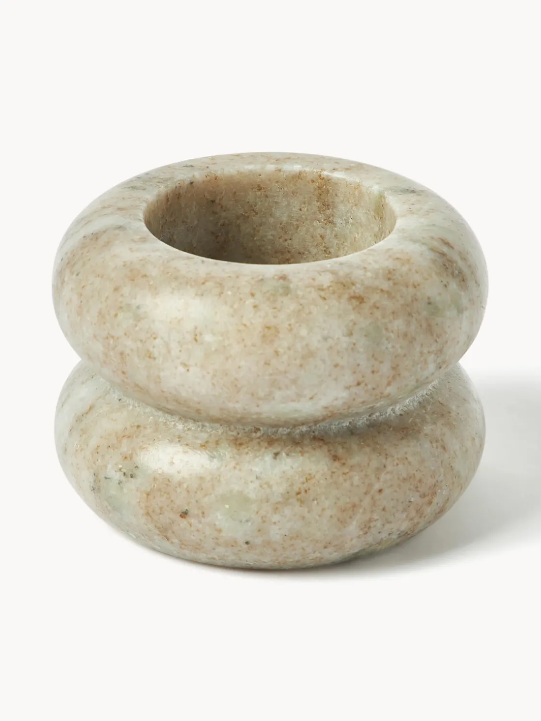 Set de portavelas y candelabros 2en1 de mármol Orta, 2 uds.