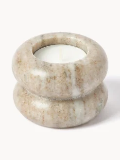 Set de portavelas y candelabros 2en1 de mármol Orta, 2 uds.