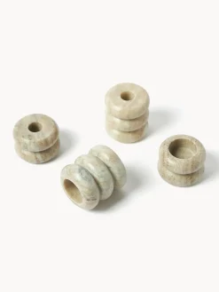 Set de portavelas y candelabros 2en1 de mármol Orta, 2 uds.