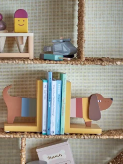 Set de sujetalibros de madera Charlie, 2 pzas.