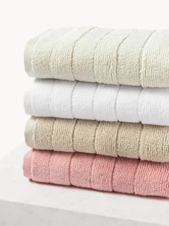 Set de toallas con borde a rayas Luxe, tamaños diferentes