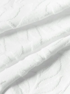 Set de toallas de algodón con relieves Leaf, tamaños diferentes