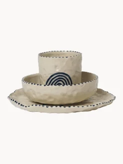 Set de vajilla infantil pintado a mano Naive, 3 pzas.