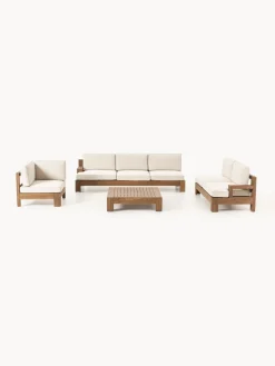 Set lounge modular para exterior de madera de acacia Joshua, 4 pzas.
