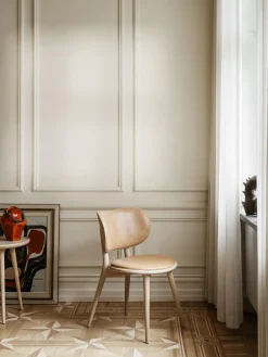 Silla artesanal de cuero y madera Rock