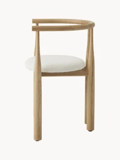 Silla con reposabrazos de madera de roble Bukowski