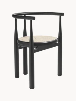 Silla con reposabrazos de madera de haya Bukowski