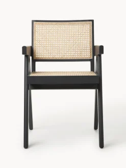 Silla con repozabrazos de tejido vienés Sissi