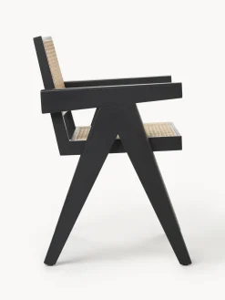 Silla con repozabrazos de tejido vienés Sissi