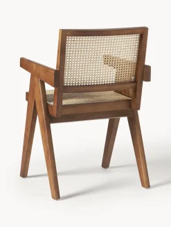 Silla con repozabrazos de tejido vienés Sissi