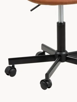 Silla de escritorio de cuero sintético Batilda, altura regulable