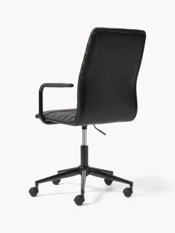 Silla de escritorio de cuero sintético Winslow, ajustable en altura