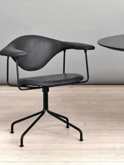 Silla de escritorio de cuero giratoria Masculo