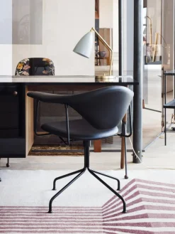 Silla de escritorio de cuero giratoria Masculo