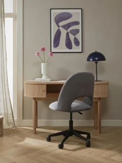 Silla de escritorio de terciopelo Rachel, altura regulable