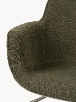 Silla de escritorio en tejido bouclé Albert, regulable en altura