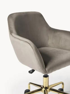 Silla de escritorio en terciopelo Lucie