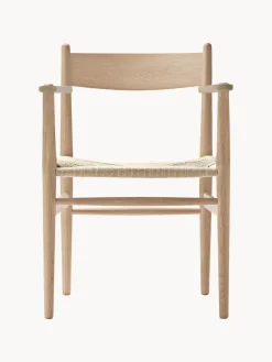 Silla de madera con asiento tejido a mano CH37