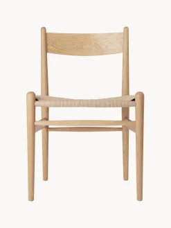 Silla de madera con asiento tejido a mano CH36
