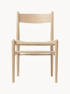 Silla de madera con asiento tejido a mano CH36