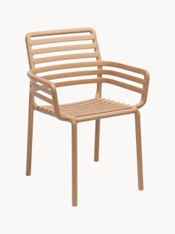Sillas de jardín apilables con reposabrazos Doga, 2 uds.