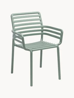 Sillas de jardín apilables con reposabrazos Doga, 2 uds.
