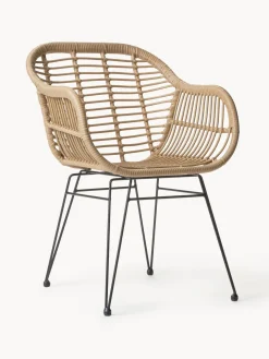 Sillas de ratán con reposabrazos Costa, 2 uds.