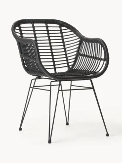 Sillas de ratán con reposabrazos Costa, 2 uds.