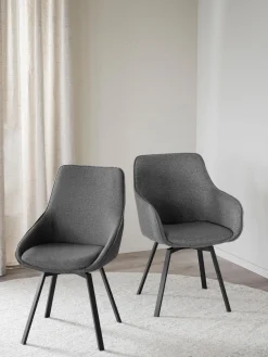 Sillas giratorias tapizadas Alison, 2 uds.