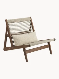 Sillón artesanal de madera de nogal con cojín de asiento MR01 Initial