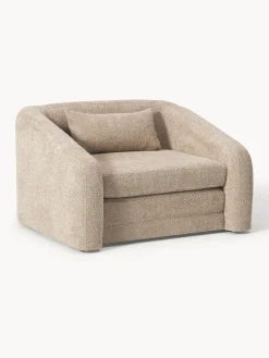 Sillón cama de borreguillo bouclé Eliot