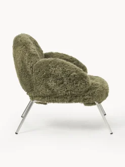 Sillón de cuero sintética con patas de metal Luan