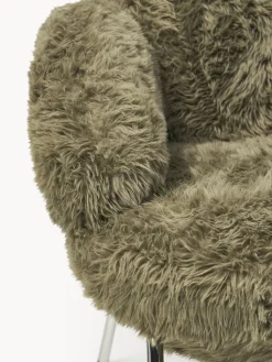 Sillón de cuero sintética con patas de metal Luan