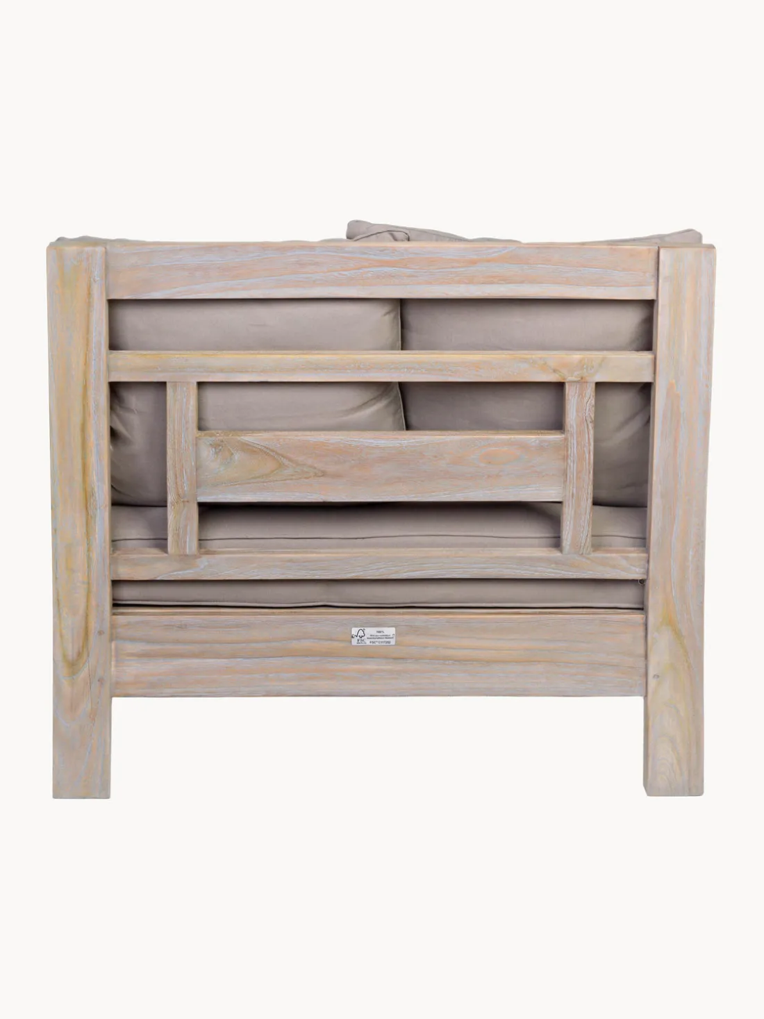 Sillón de exterior de madera maciza Bali