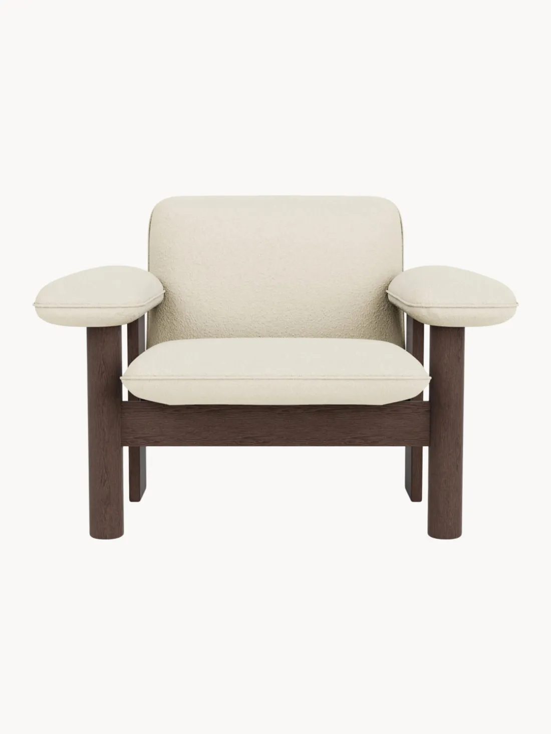 Sillón de lana y madera de roble Brasilia