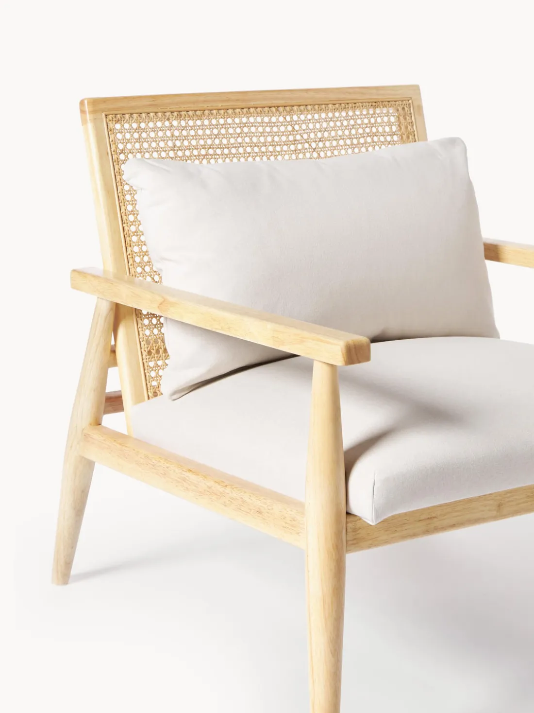 Sillón de madera de caucho Manuell