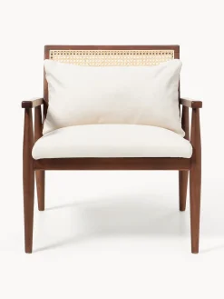 Sillón de madera de caucho Manuell