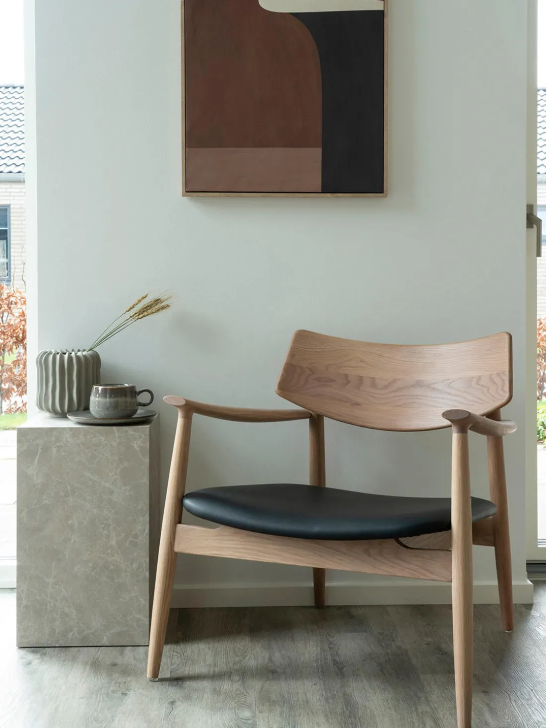 Sillón de madera de roble Olvera