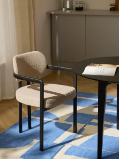 Sillón en tejido bouclé Adrien