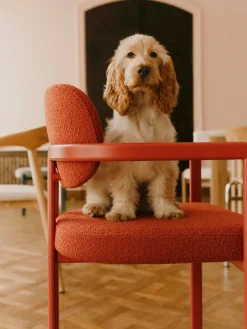 Sillón en tejido bouclé Adrien