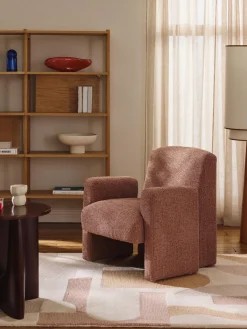 Sillón en tejido bouclé Aven