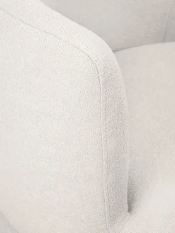 Sillón en tejido bouclé de diseño Solomon